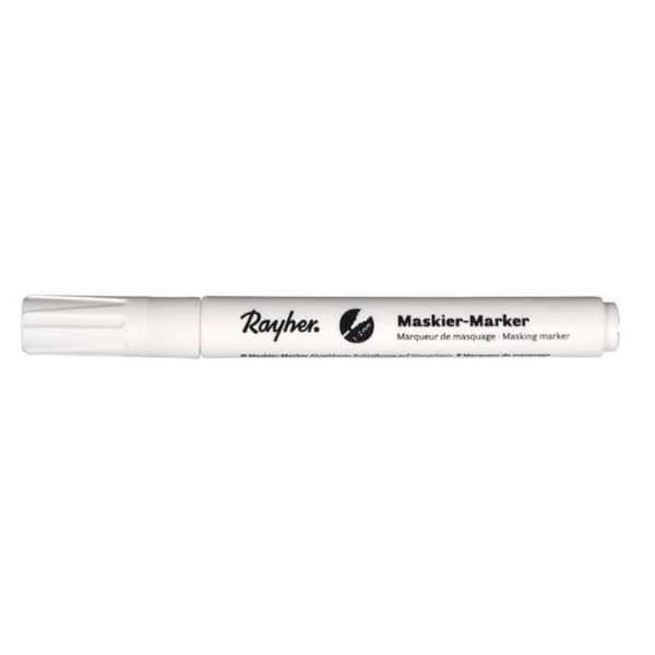Maskeringsmarkör - RAHYER - Rund spets 1-2mm - Outplånlig - Ljust orange - Opak