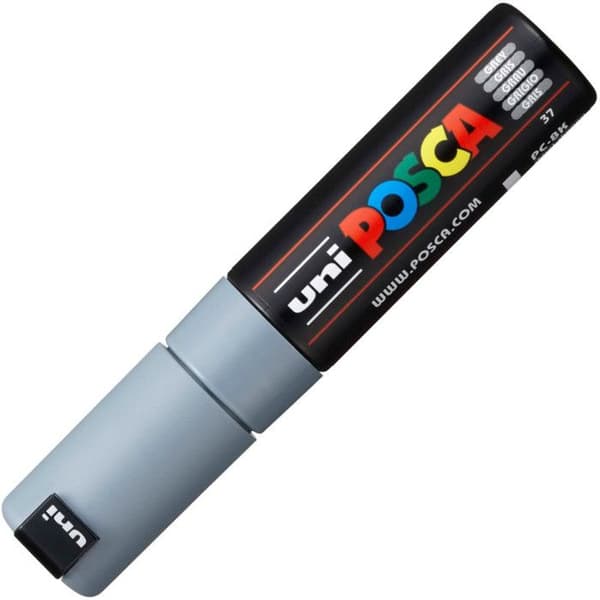 POSCA Marker Large Fased Tip Grå - Vattenbaserad måla alla ytor