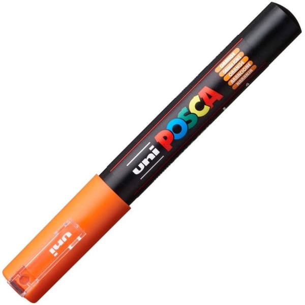 Markör - Orange - Extra Fin spets 0,7/1mm - Alla stöd - Vattentät