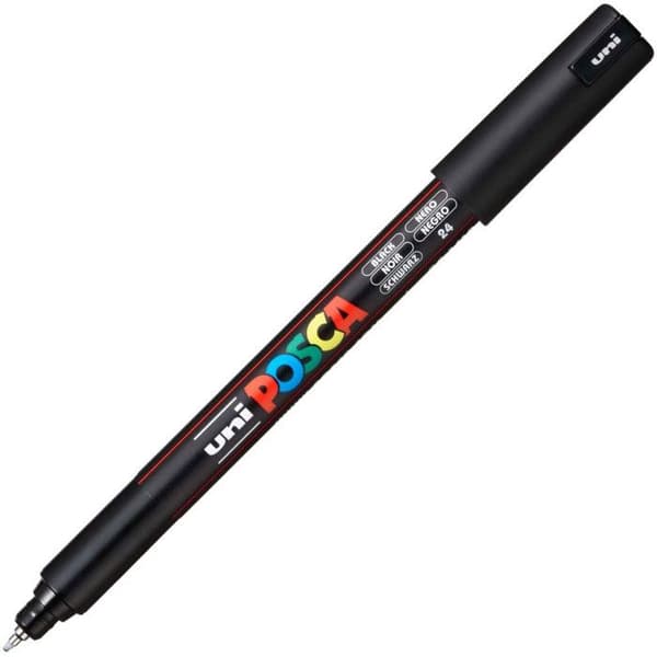 POSCA Marker Svart Kalibrerad Spets - Vattenbaserad färg - Linjebredd 1-10 mm