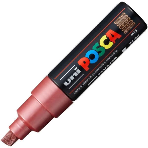 POSCA Marker Stor Mejselspets Röd Metall - Vattenbaserad färg
