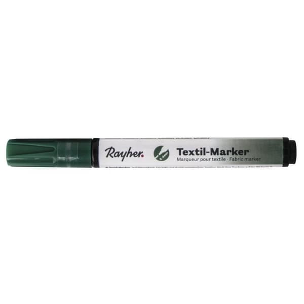 Täckmarkör för textilier, bladgrönt, rund spets 2-4mm, med ventil