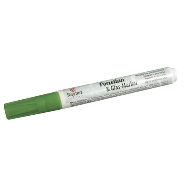 Markerpenna för porslin och glas - Evig grön - Rayher - Utplånbar - Bred - Opaque