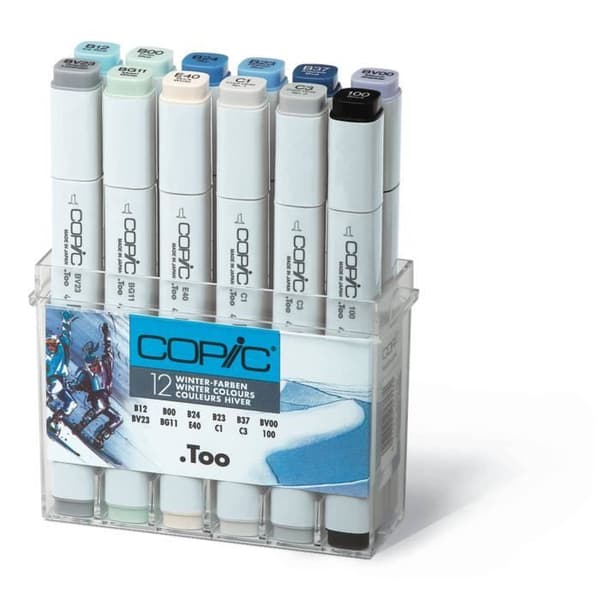 Set med 12 Manga Copic Markers Winter - Copic Multicolor - Assorted