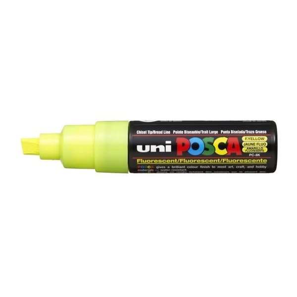 POSCA Stor Mejselspets Markör Fluo Gul