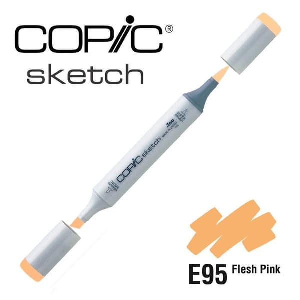 Markör - Copic - Sketch E95 Flesh Pink Beige - Fin spets - Outplånlig - Opak