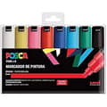 Miniatyrbild 1 av 2: UNI Posca Pens Set PC 8K Basic - Paket med 8 - 6 till 8 mm spets - Opak - UNI-BALL varumärke