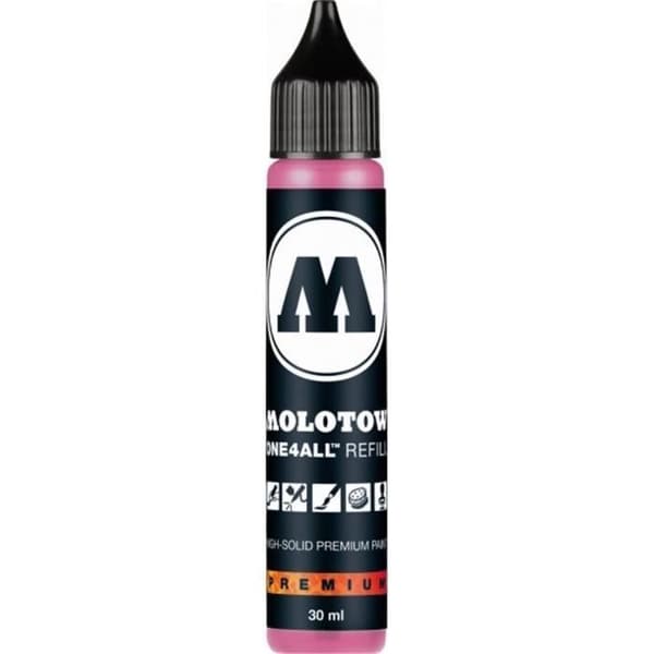 Påfyllning av bläck - Molotow - One4all 30 Ml - Färg Rosa - Opaque - Oföränderlig