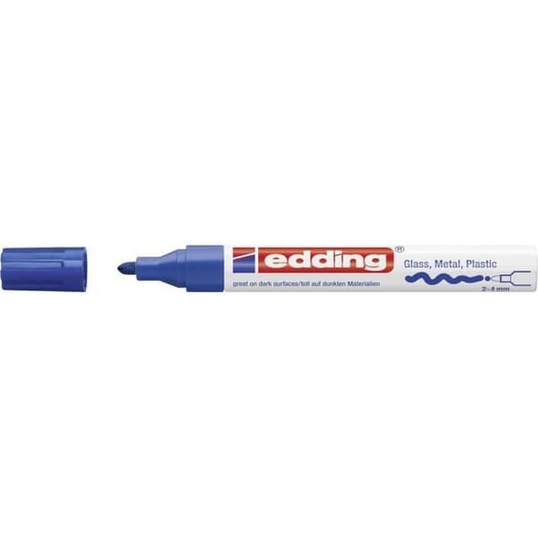Färgmarkör - Edding - 4-750-9-003 - rund form - 2-4 mm - blå