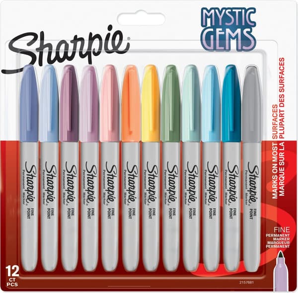 Märkpenna Sharpie Fine Mystic Gems Pasteller 12-pack
