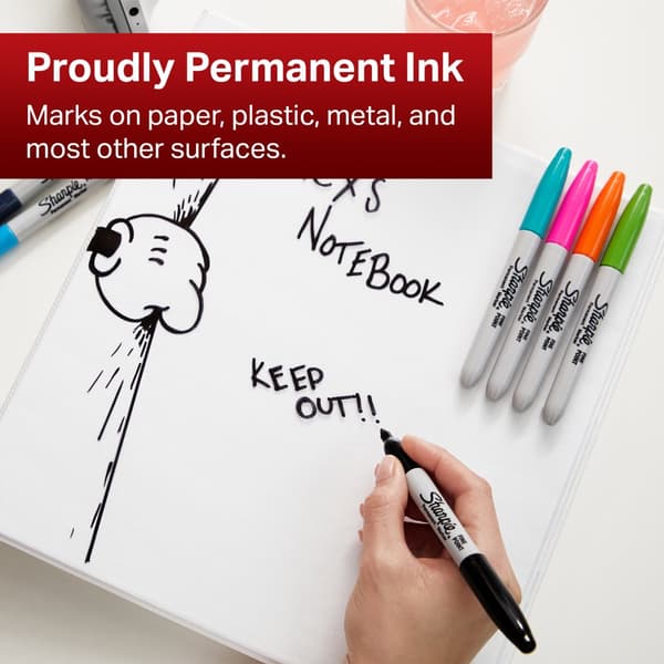 Märkpenna Sharpie Fine Svart 2-pack