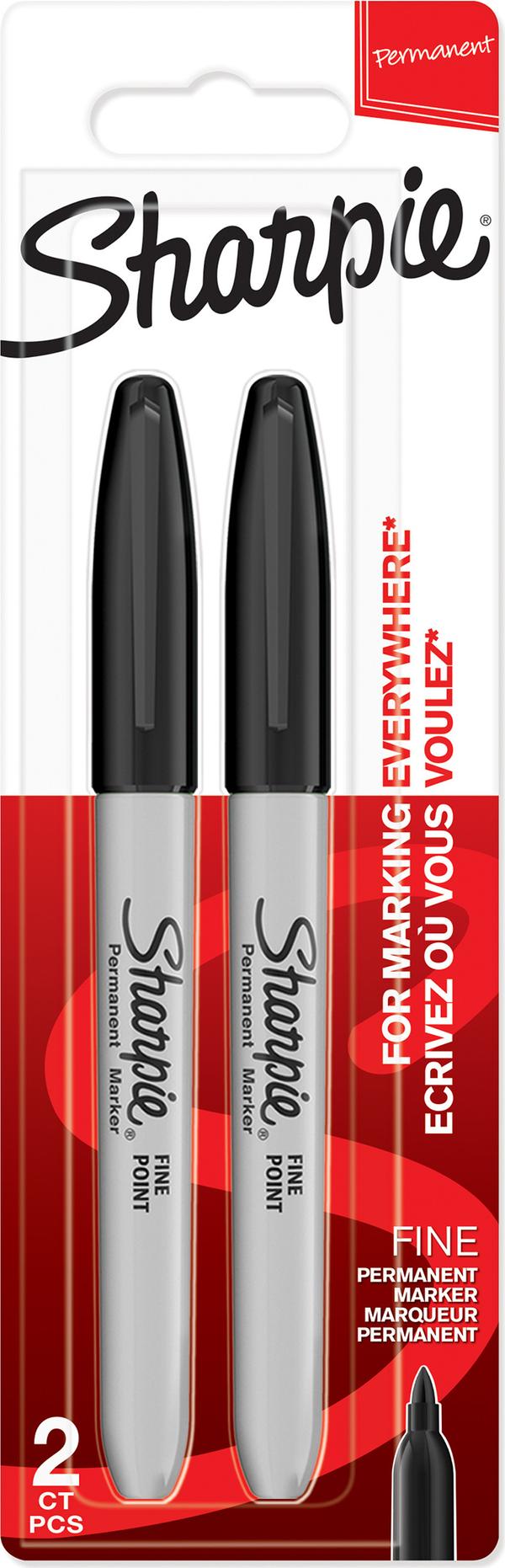 Märkpenna Sharpie Fine Svart 2-pack