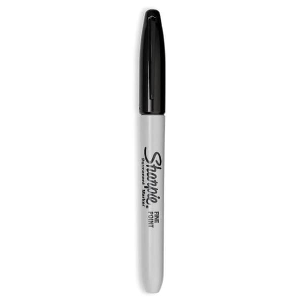 Permanenta markörer - SHARPIE - 5 stycken - Svart - Fin spets - Outplånlig