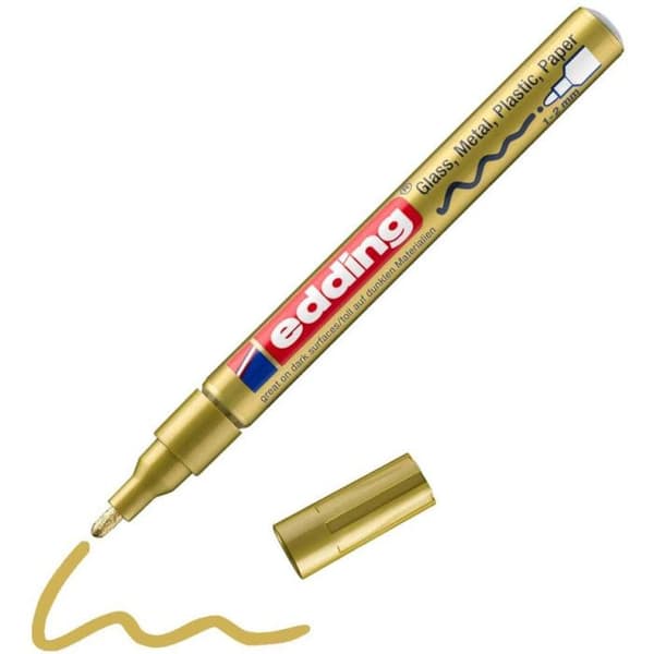 Målarpenna glansig - EDDING - 751 - Guld - Konisk - Opaque - Fin