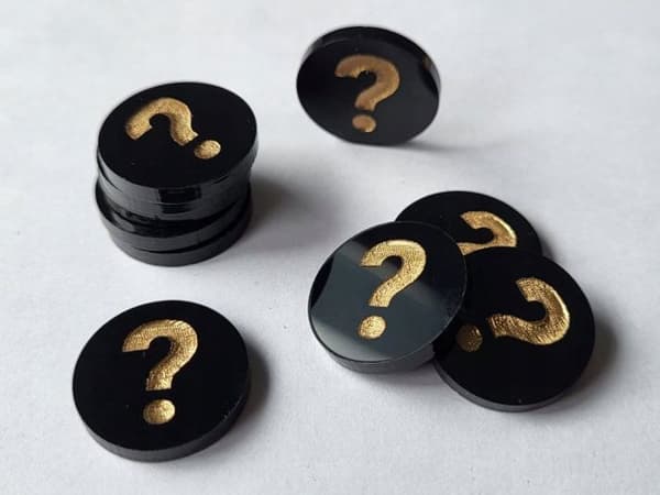 Crafters - 2019424 - Hantverkare : Questmarkörer - Svart och guld - Frågetecken
