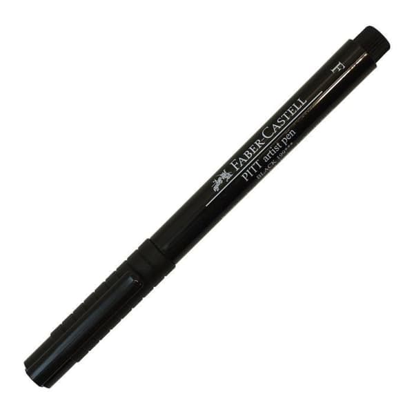 Tuschpennor - FABER-CASTELL - Pitt Artist Pen - Fin spets 0,5 mm - Förpackning om 10 - Svart