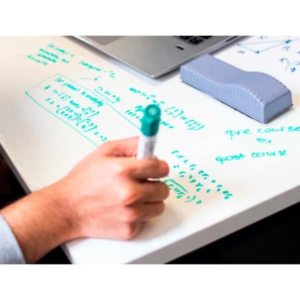 Q-connect whiteboard markör kulspets spårad 2/3 mm plastkropp alkoholbas bläckpåse 4 enheter sortiment