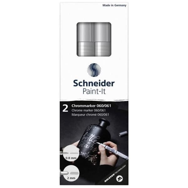 Markör - Schneider - Chrommarker - Krom - Spets - Opak