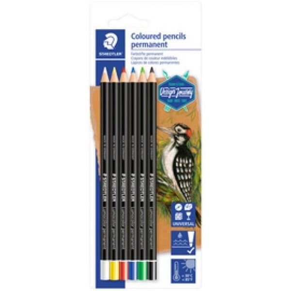 Kritmarker - STAEDTLER - Lumocolor permanent - Färg: Svart - Urin- och vattenfast - Opaque