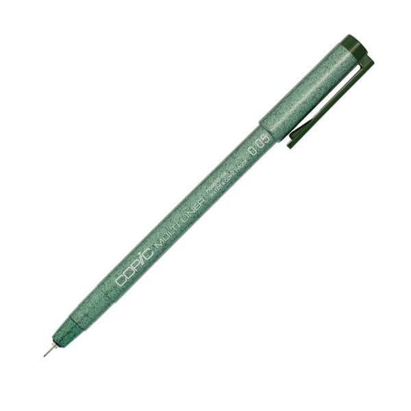 Kalibrerad Multiliner Copic oliv 0,05mm