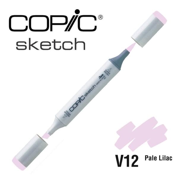 Marqueur - COPIC - Sketch V12 Pale Lilac Violet - Oföränderlig - Opaque - 1 styck