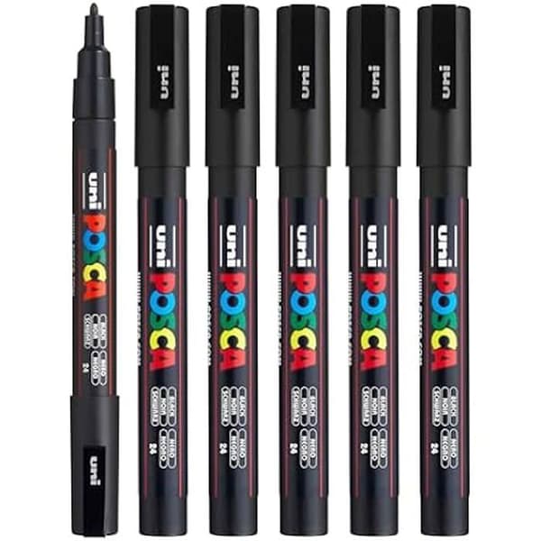 POSCA CF6 Fine Pocket Pen Svart - Outplånlig - Study - Mixed
