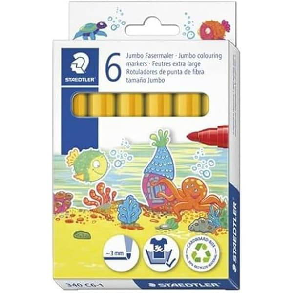Markörer - STAEDTLER - Noris Club - Set med 6 - Flerfärgade - Opaque - För barn