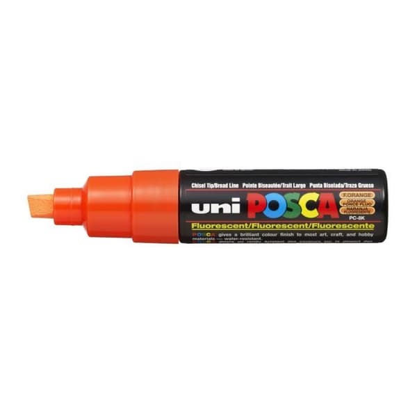 POSCA PC8K Bred Fasad Point Marker 8mm Fluo Orange