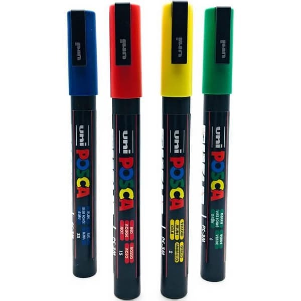 Målarstift - POSCA - Maxi Pack Multi-Spets - 14 Märkpennor - Akvarellbara - För alla ytor