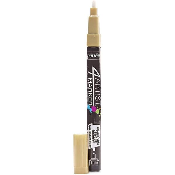 Oljemarkör 4Artist Marker - PEBEO - 2 mm rund spets - Guld - Outplånlig - Opak