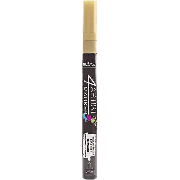 Oljemarkör 4Artist Marker - PEBEO - 2 mm rund spets - Guld - Outplånlig - Opak
