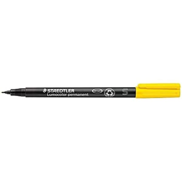 Permanent Pen - STAEDTLER - Lumocolor 313 - Superfin spets 0,4 mm - Gul färg - Oåtkomlig