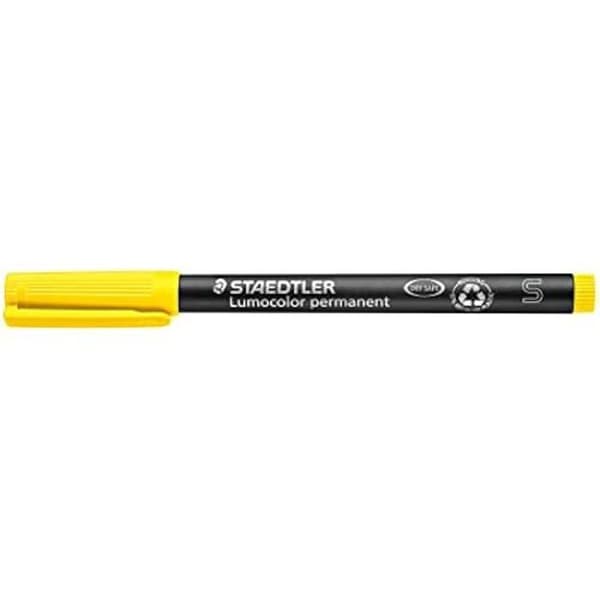 Permanent Pen - STAEDTLER - Lumocolor 313 - Superfin spets 0,4 mm - Gul färg - Oåtkomlig