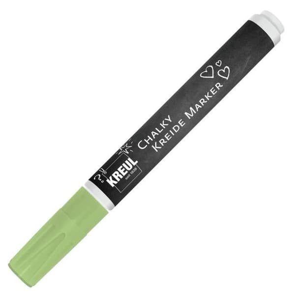 Kritvitmarker - KREUL - Chalky - Spetsfjäder - Linjebredd: 2-3mm - Rosmarin Grön