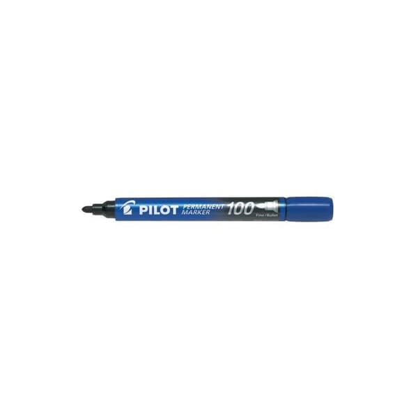 Pilot Permanent Marker 100 Blå Permanent Marker Oil Ink 1mm Fine
