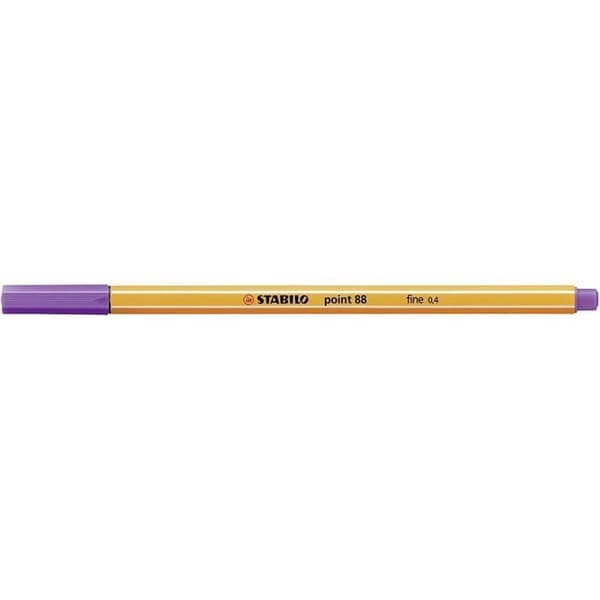 Filtpenna fin spets 0,4 mm - STABILO - Set med 10 fickor med 8 pastellfärgade tuschpennor