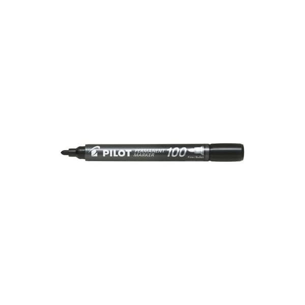 Pilot 100 Svart Permanent Markör 1mm Fin