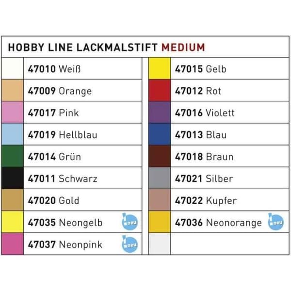 Lackmarker medium - KREUL - Hobby Line - Neon gul - Spetsig spets - Vattentålig