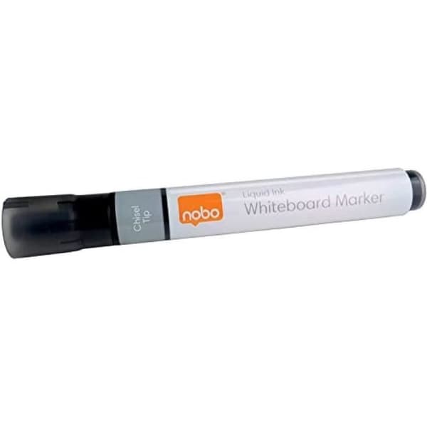 Whiteboard-markörer - NOBO - Förpackning med 10 - 4 mm Mejselspets - Raderbar - Svart
