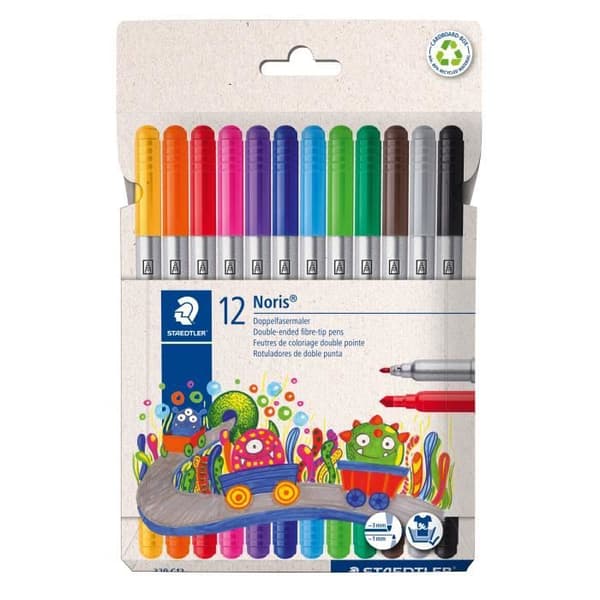 Staedtler Noris målarfiberpenna, set med 12 stycken