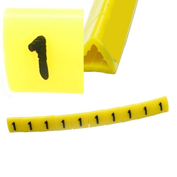 Kaapelimerkki OZ-1 1 keltainen 100kpl