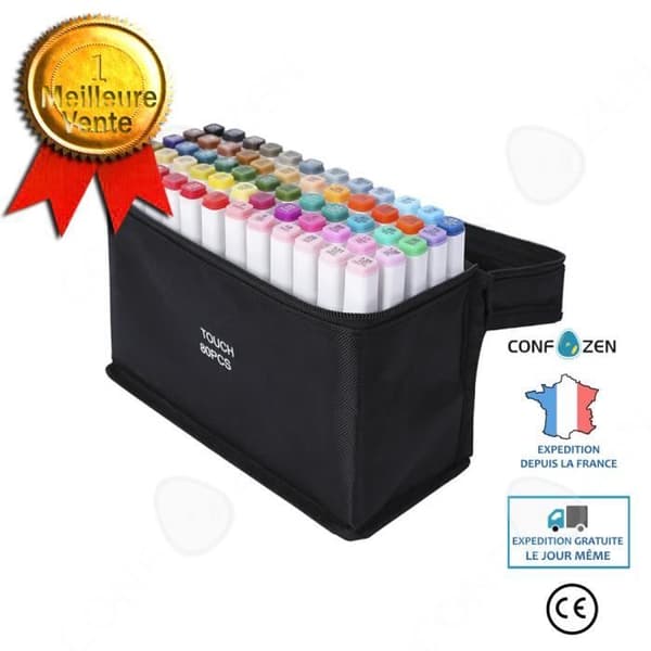 C® Marker 80-pack alkoholmarkörer med dubbla spetsar Animation Art Skissning Dubbla ände markör