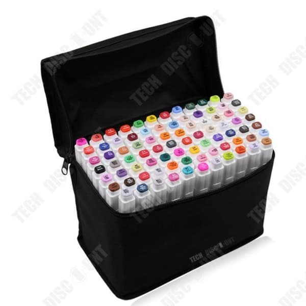 TD® Dual Head Oilly Alcohol Marker Pen Set Akvarell Pen Paint Graffiti Marker 80 Färg Marker Penna