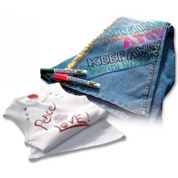 folia Märkpennor för textilier, set om 6, assorterade 0,000000 Svart