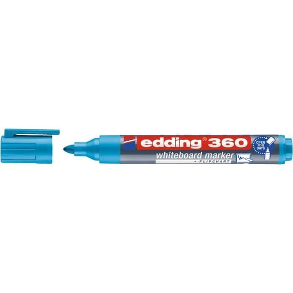 Set med 10 Whiteboard-markörer 360 ljusblå 1,5-3 mm