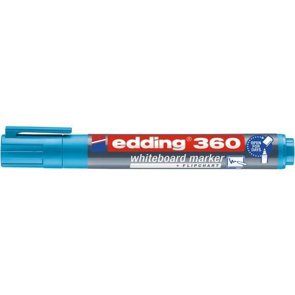 Set med 10 Whiteboard-markörer 360 ljusblå 1,5-3 mm