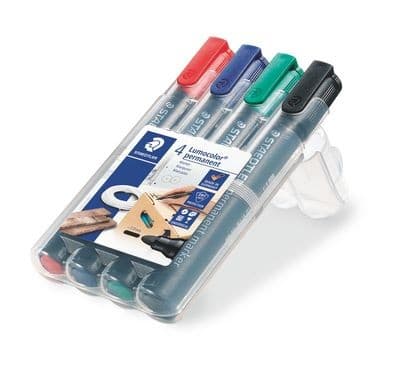 STAEDTLER Permanent Marker 4 Farver Rund 352WP4