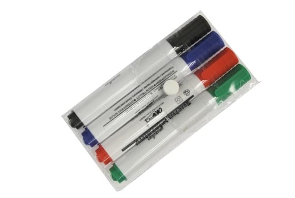 OkOffice Dry Erase Marker tauluille, 4 värin sarja