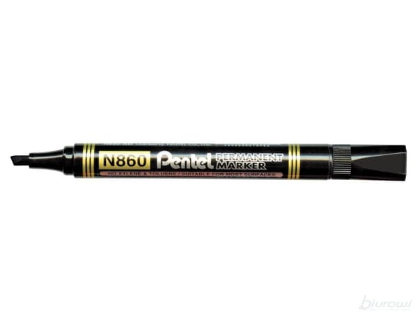 Pentel N860 Permanent Marker Mejselspets Svart
