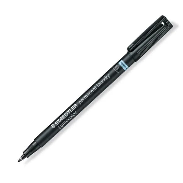 Kangasmerkki musta Lumocolor Staedtler F